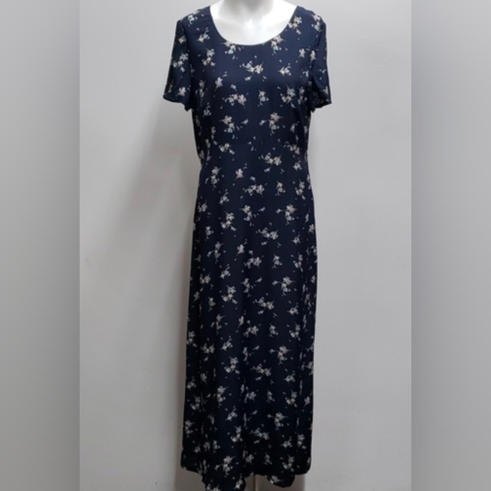 Laura Ashley Cottagecore Vintage Retro Daisy Midi Dress Back Women's 12